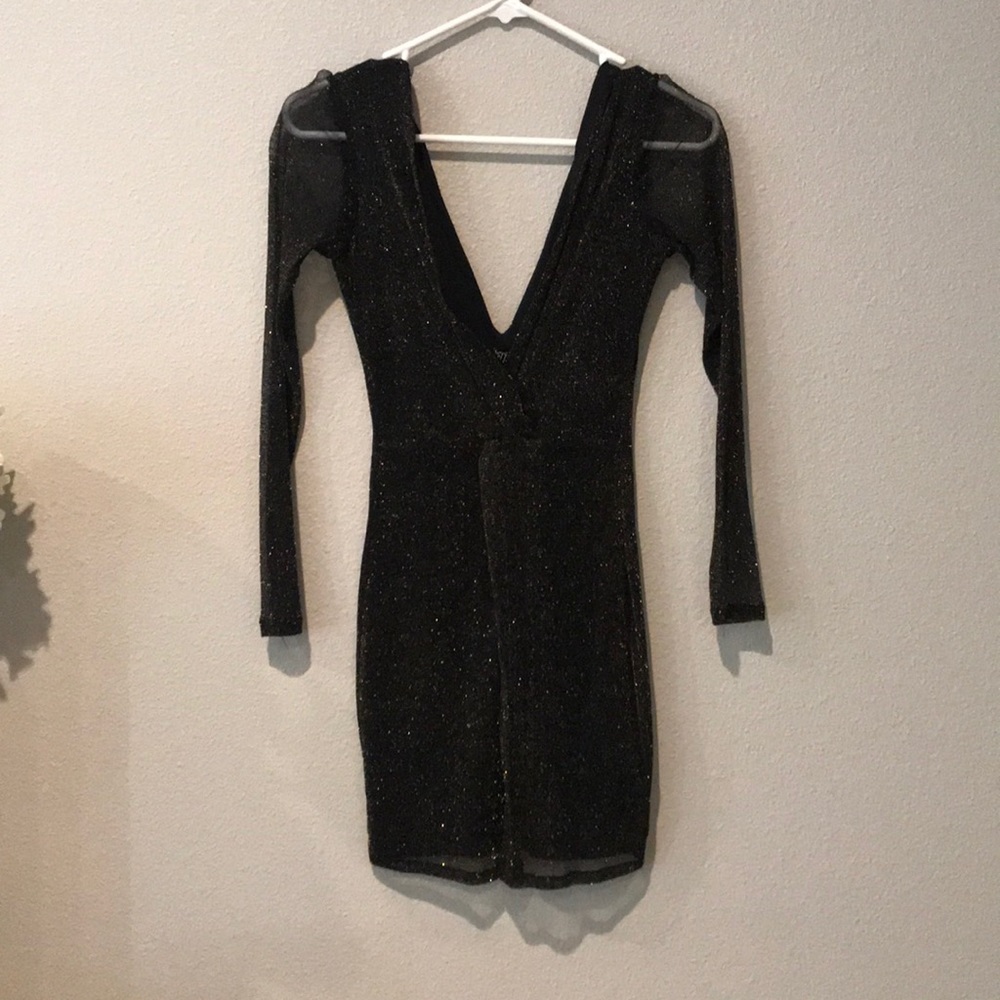 Nasty gal black and gold mini dress